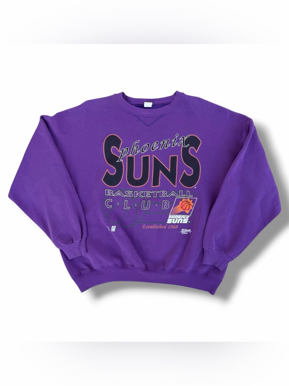 Vintage 90s Phoenix Suns Salem Sportswear Crewneck Sweatshirt Purple Size XL - Picture 1 of 7